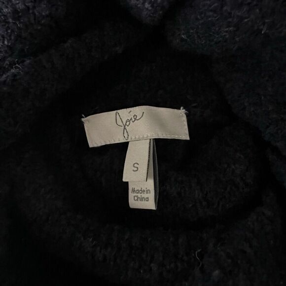 Joie‎ Small Navy Alpaca Wool Nylon Fuzzy Pullover Turtleneck Sweater Soft Comfy - Picture 6 of 6
